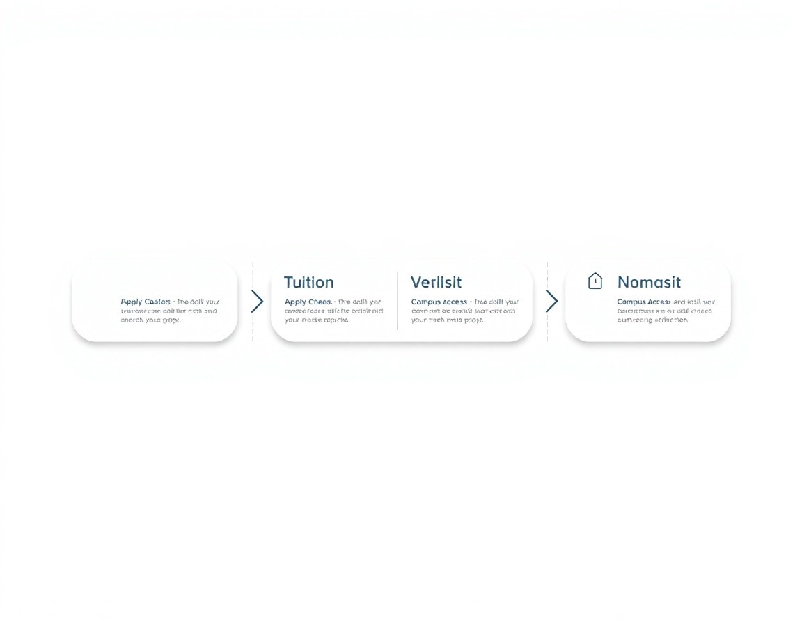 Admissions and visit planning steps for Université Laval in a clean diagram