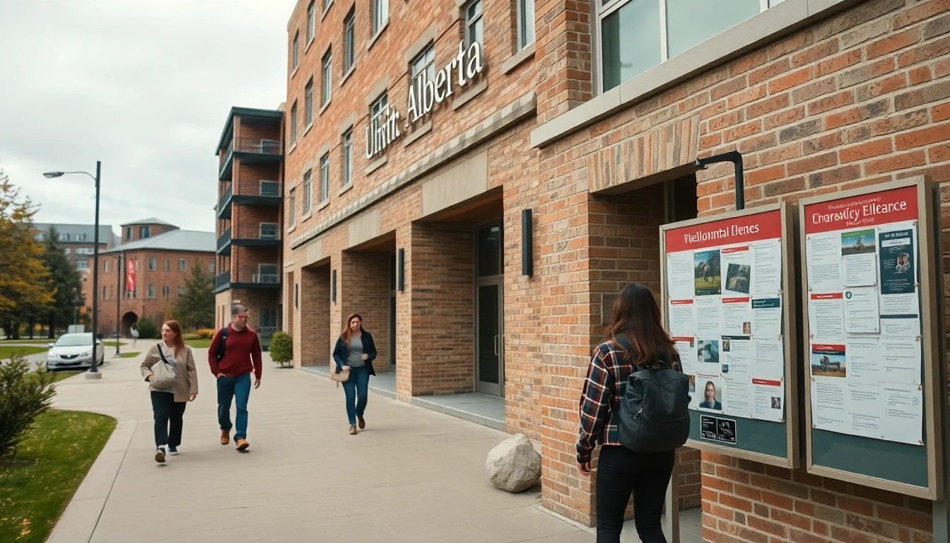 University of Alberta admissions scene, showing acceptance rate tuition fees context in campus life